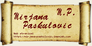 Mirjana Paskulović vizit kartica